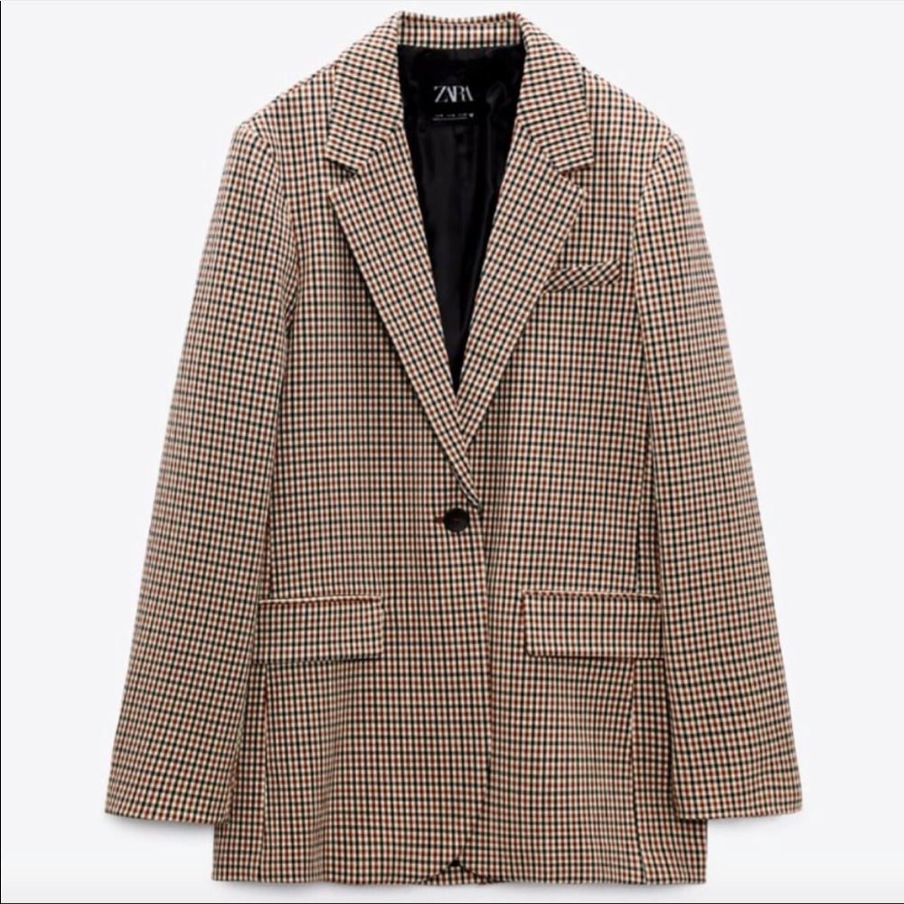 Zara Plaid Blazer size 2